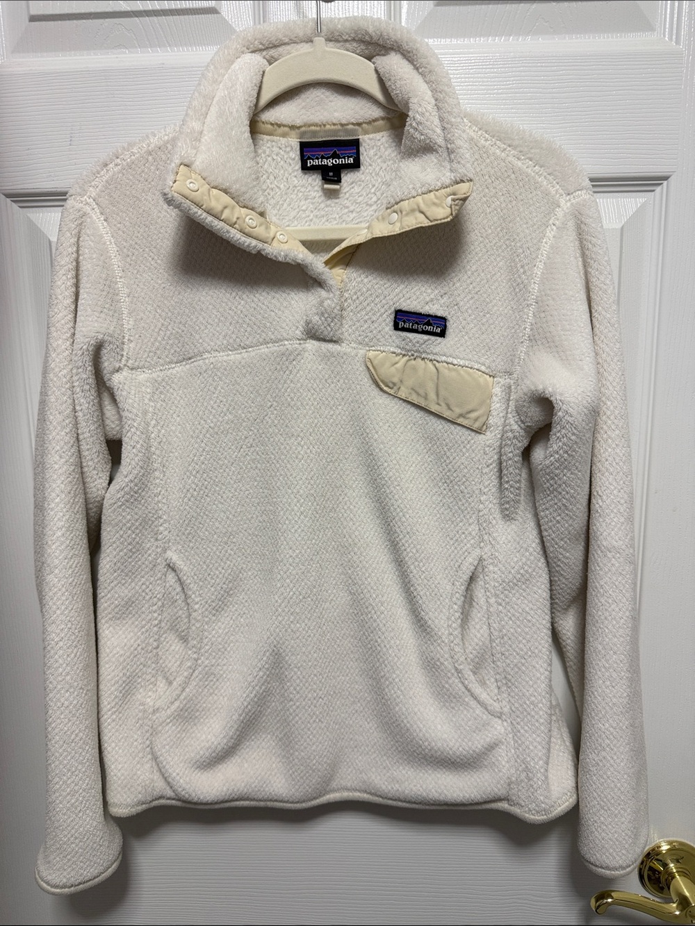 Patagonia Cream Women's Snap-T Fleece Pullover - Picture 1 of 3